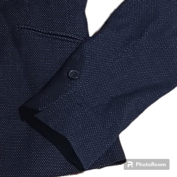 H&M Fitted Blazer Navy White Dot - Picture 6 of 11